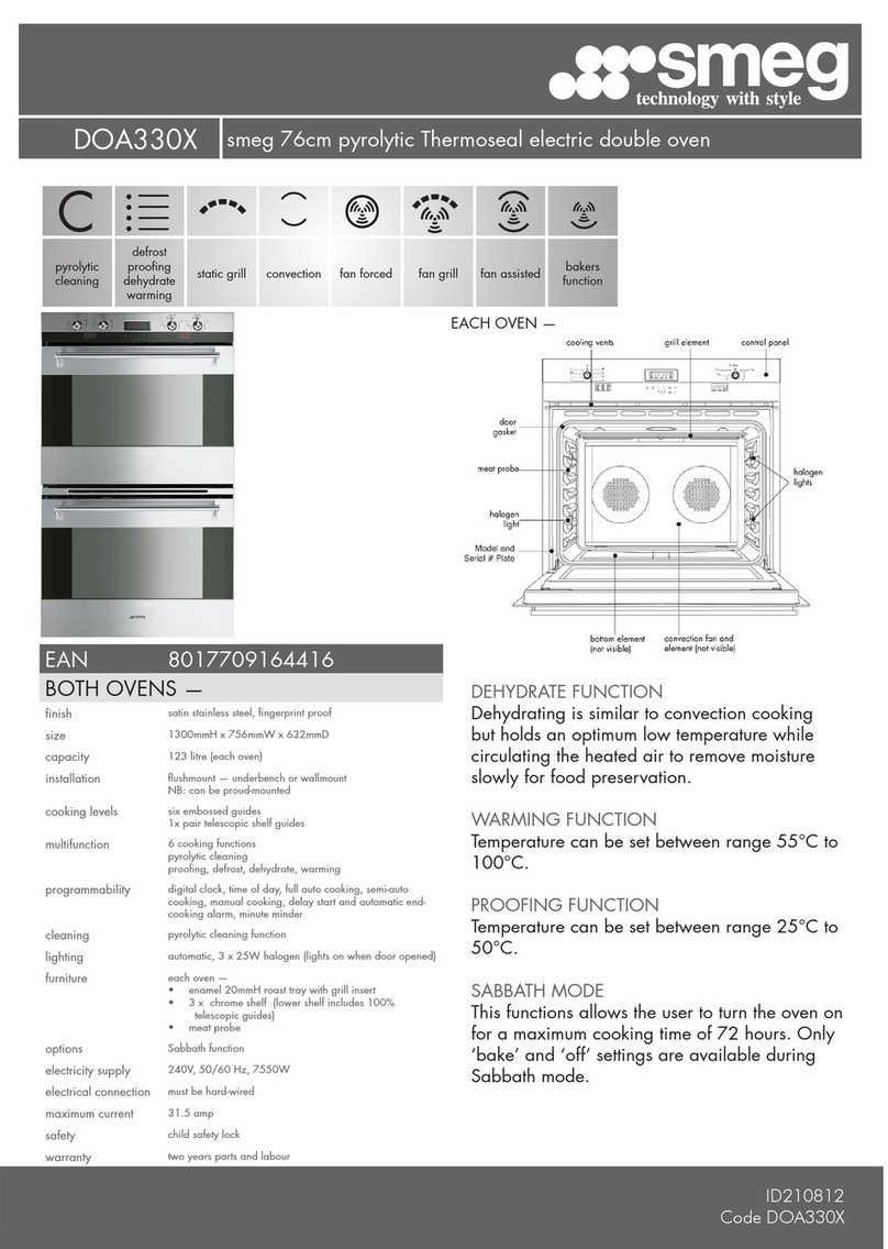 Smeg DOA330X Information card
