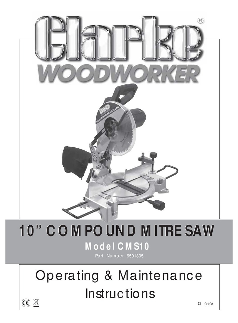 Clarke woodworker CMS10 6501305 Installation and operation manual