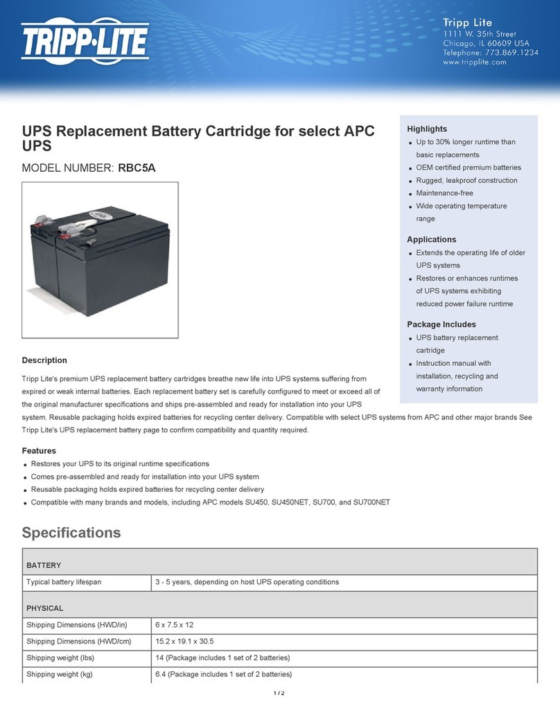 Tripp Lite RBC5A User manual