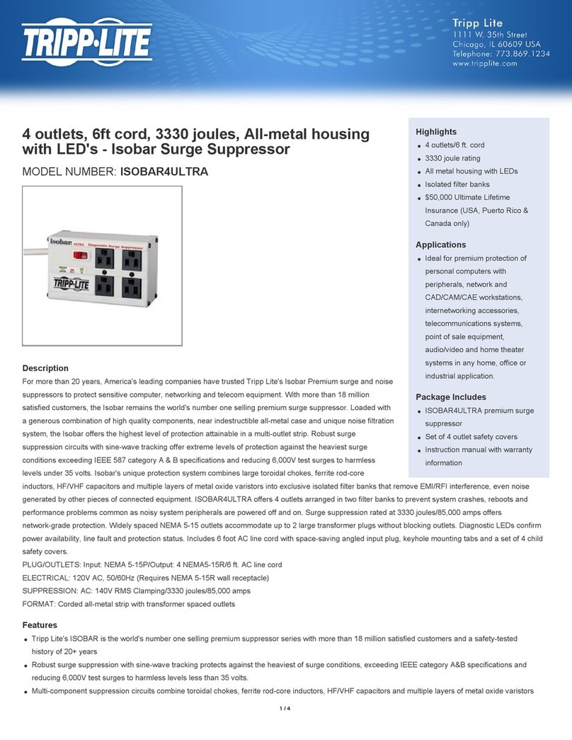 Tripp Lite ISOBAR4ULTRA User manual