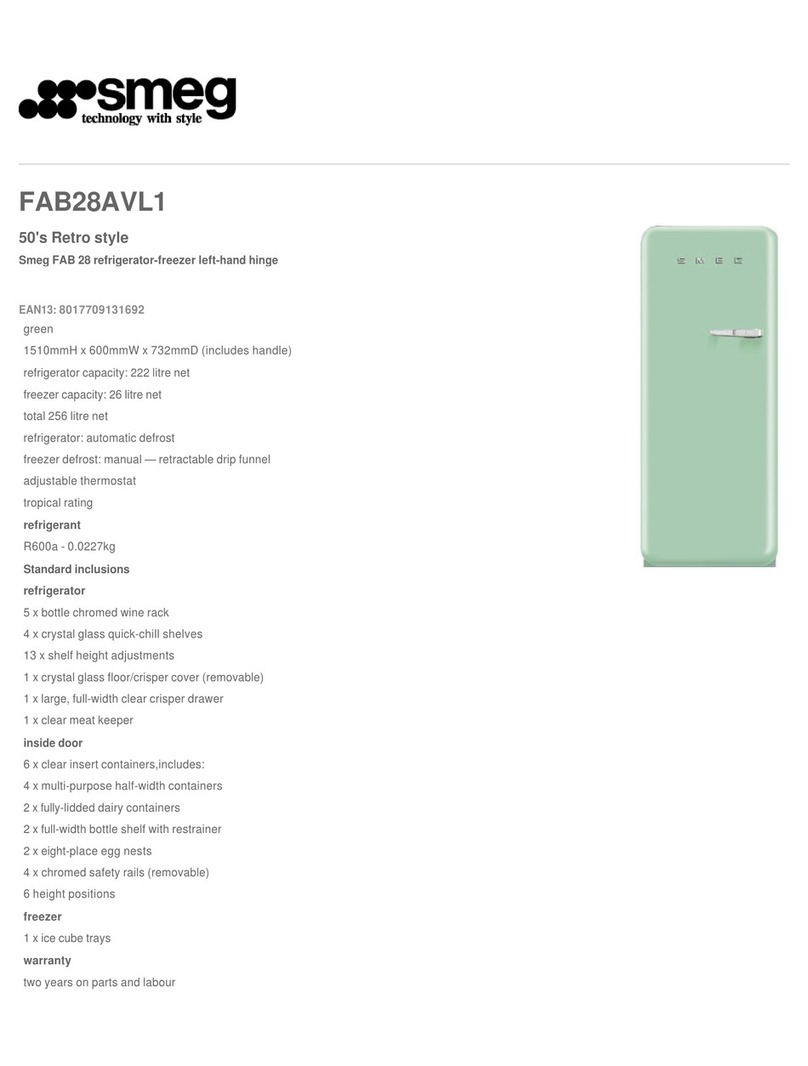 Smeg FAB28AVL1 Manual