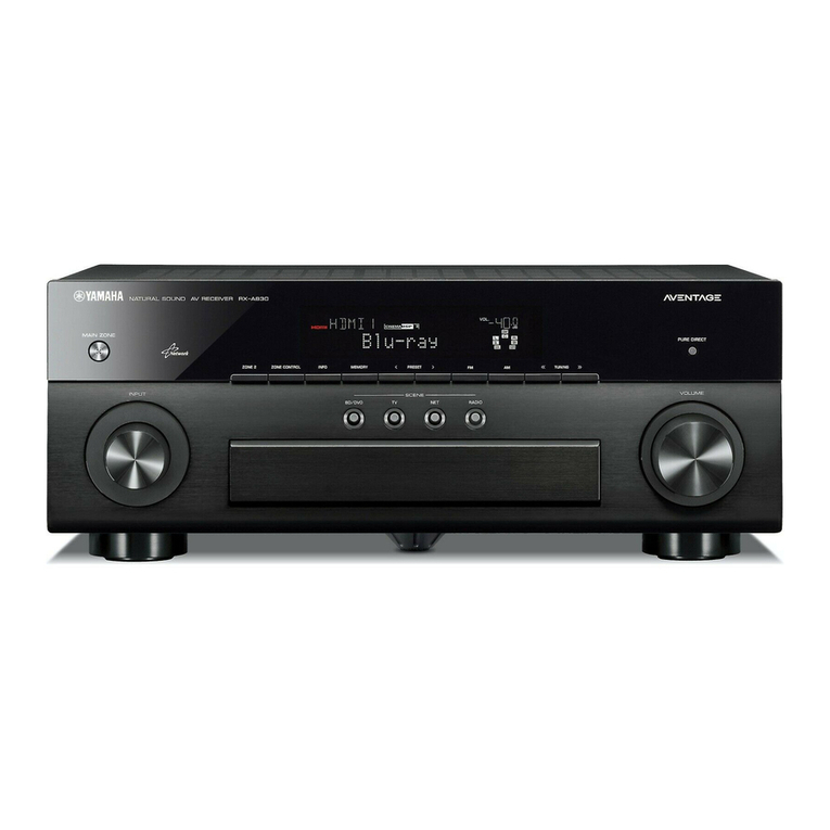 Yamaha RXA830 User manual