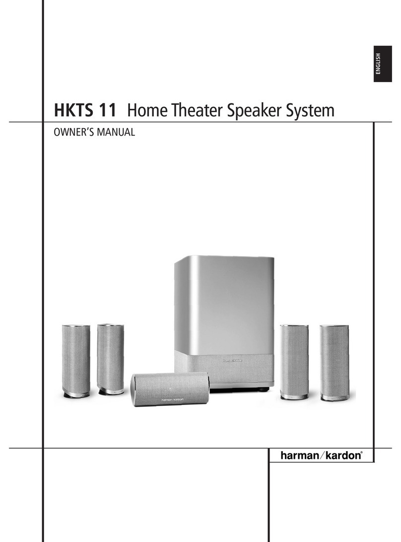 Harman Consumer Group HKTS 11 owner's manual