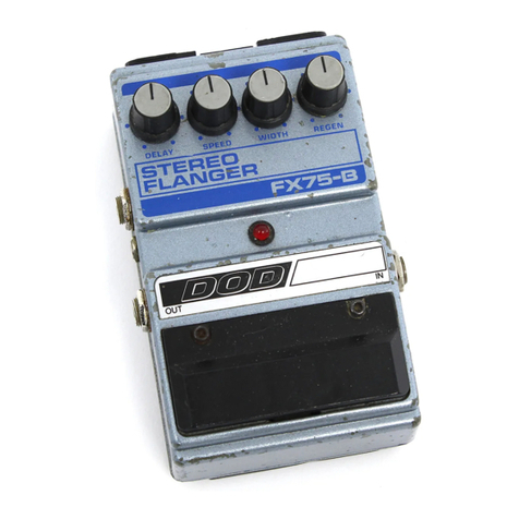 DOD FX75B Stereo Flanger instruction manual