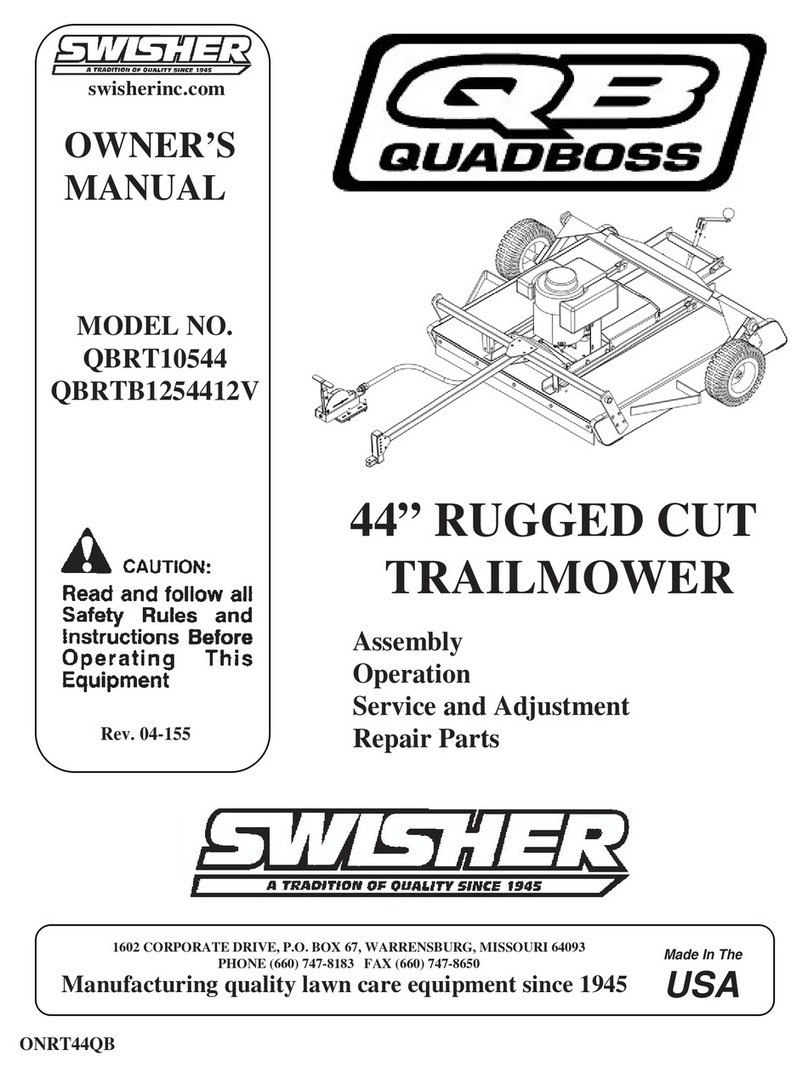 Swisher QuadBoss QBRT10544 owner's manual