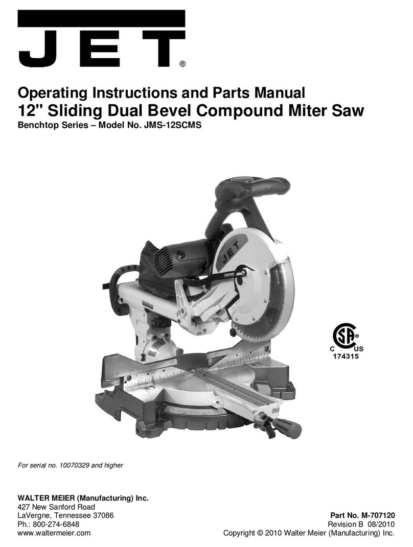 Jet Bench JMS-12SCMS User manual