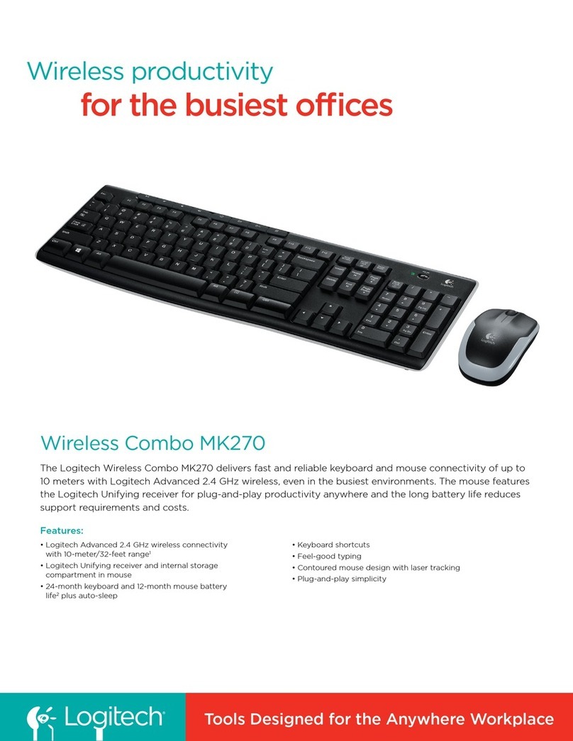Logitech Combo MK270 User manual Logitech Combo MK270 User manual