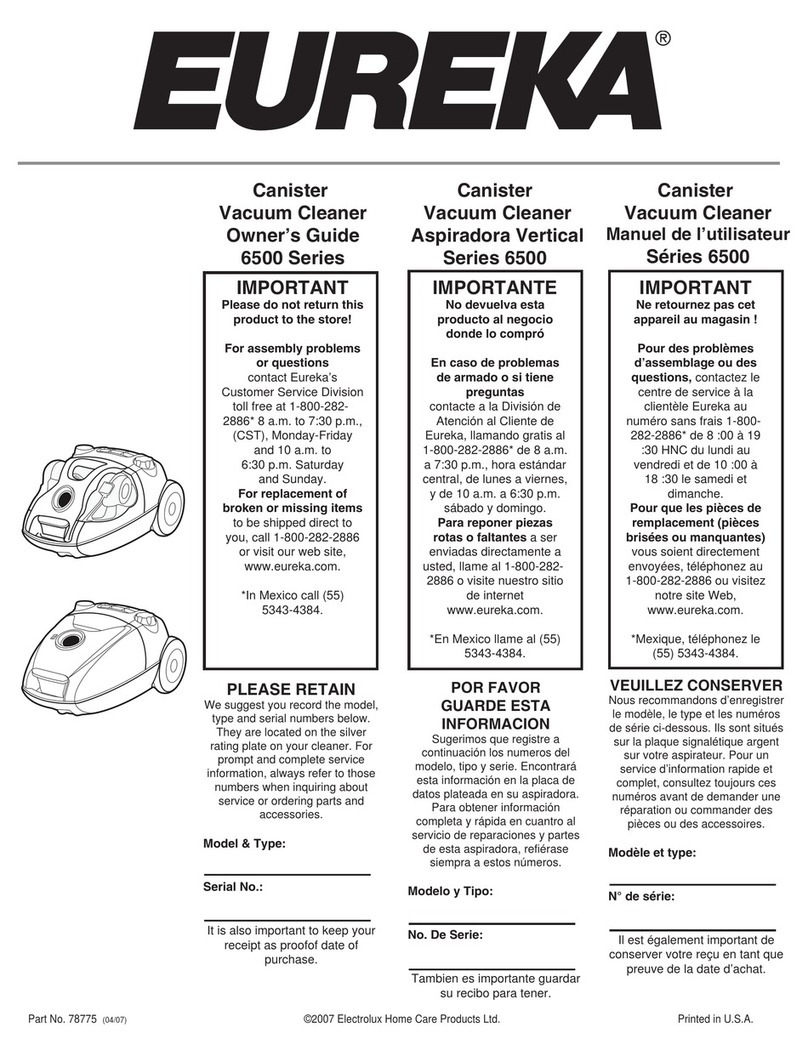 Eureka EFP 6500 owner's guide