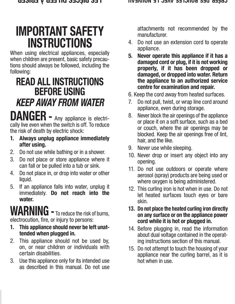 Conair MiniPro CD63C Instruction & styling guide