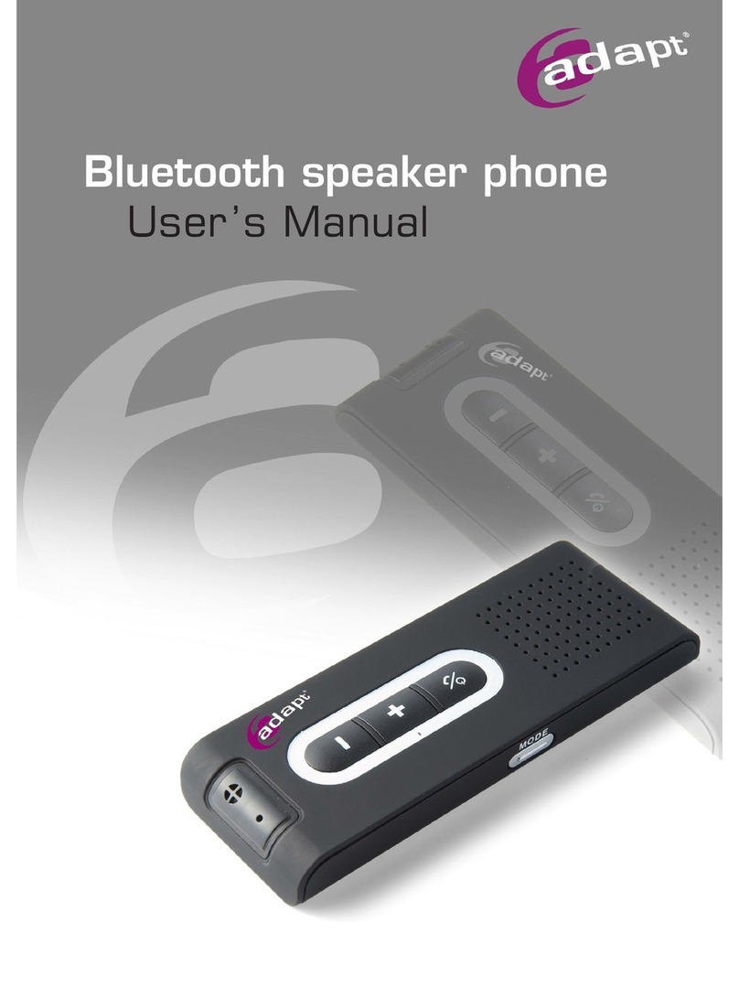 adapt Bluetooth speaker phone user manual
