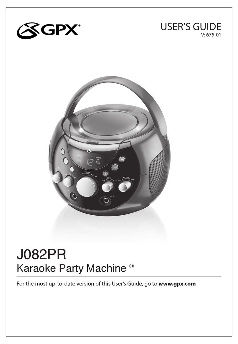 GPX J082PR User manual