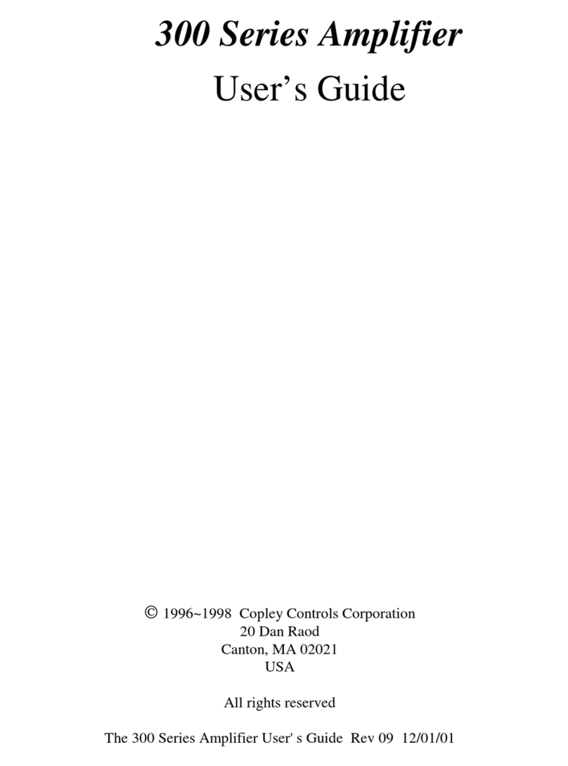 Copley Controls Corp. 300 Series user guide Copley Controls Corp. 300 Series user guide