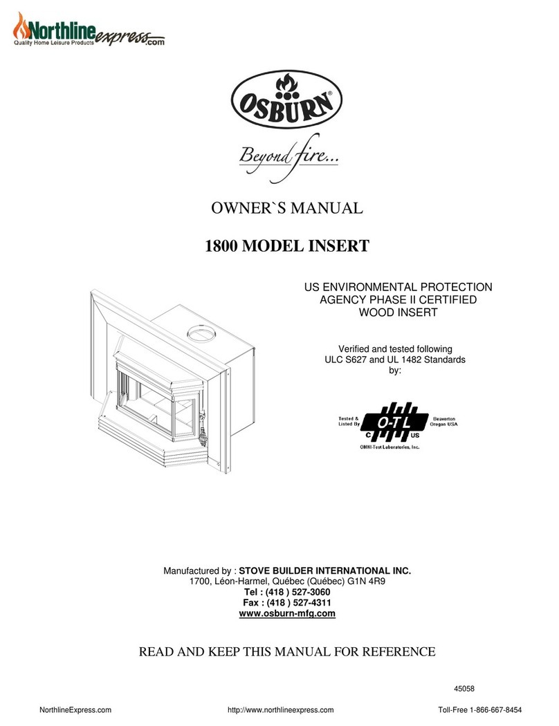 Osburn 1800 owner's manual