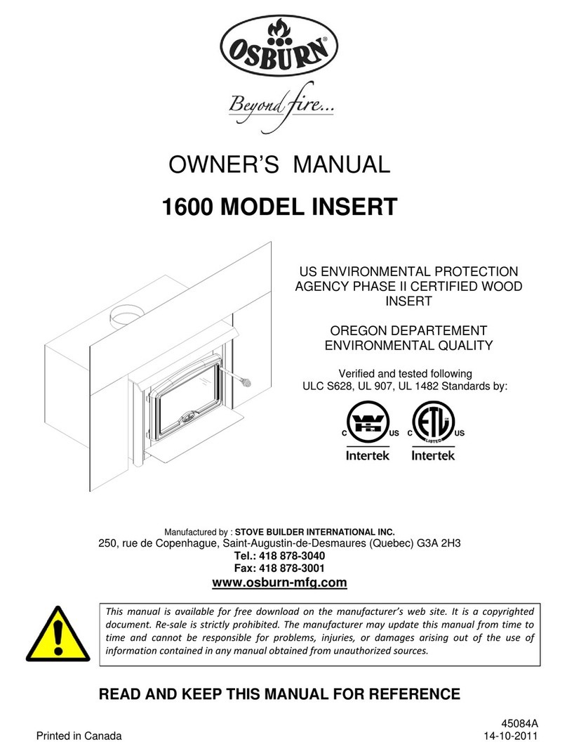 Osburn 1600 owner's manual