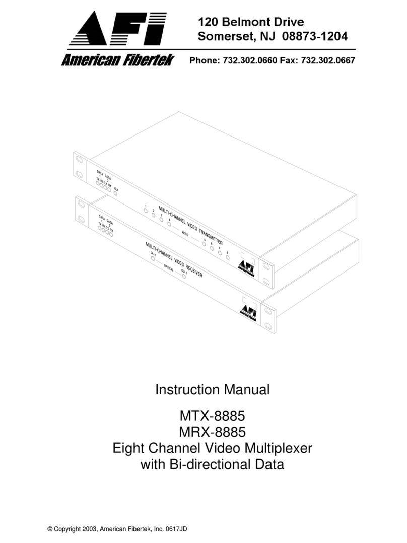 American Fibertek MTX-8885 User manual American Fibertek MTX-8885 User manual
