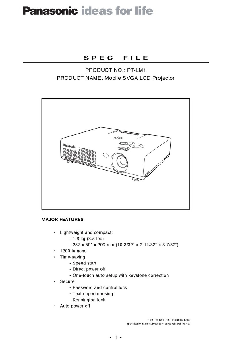 Panasonic PT-LM1 System manual