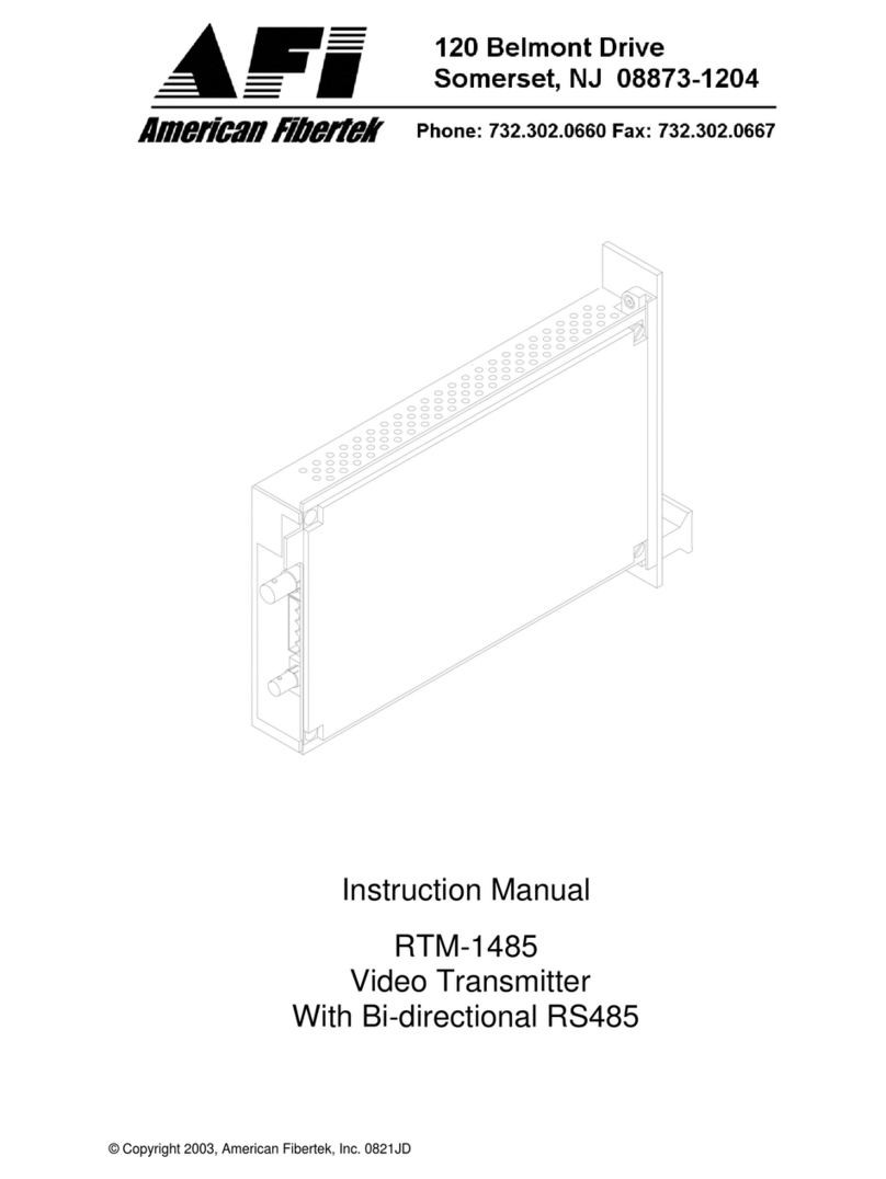 American Fibertek RTM-1485 instruction manual