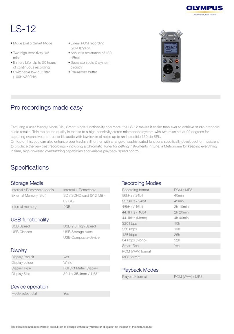 Olympus LS-12 User manual