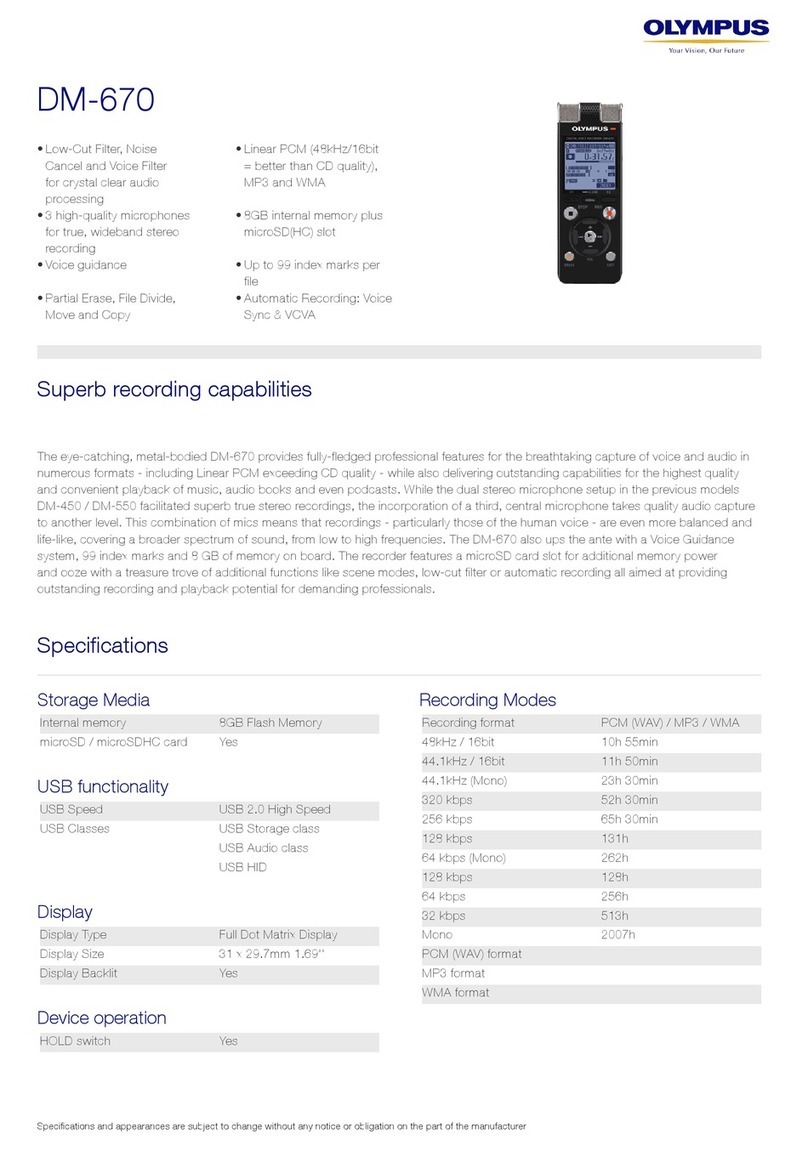 Olympus DM-670 User manual