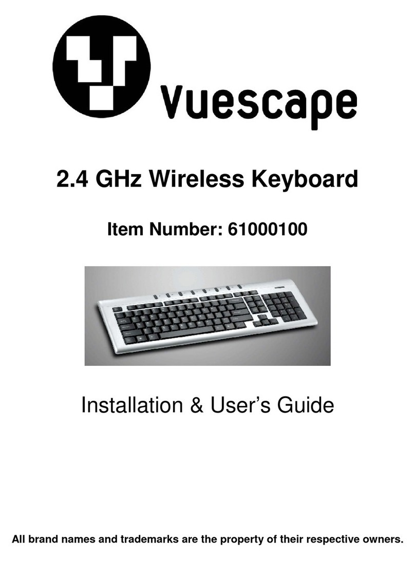 Vuescape 61000100 Operation manual