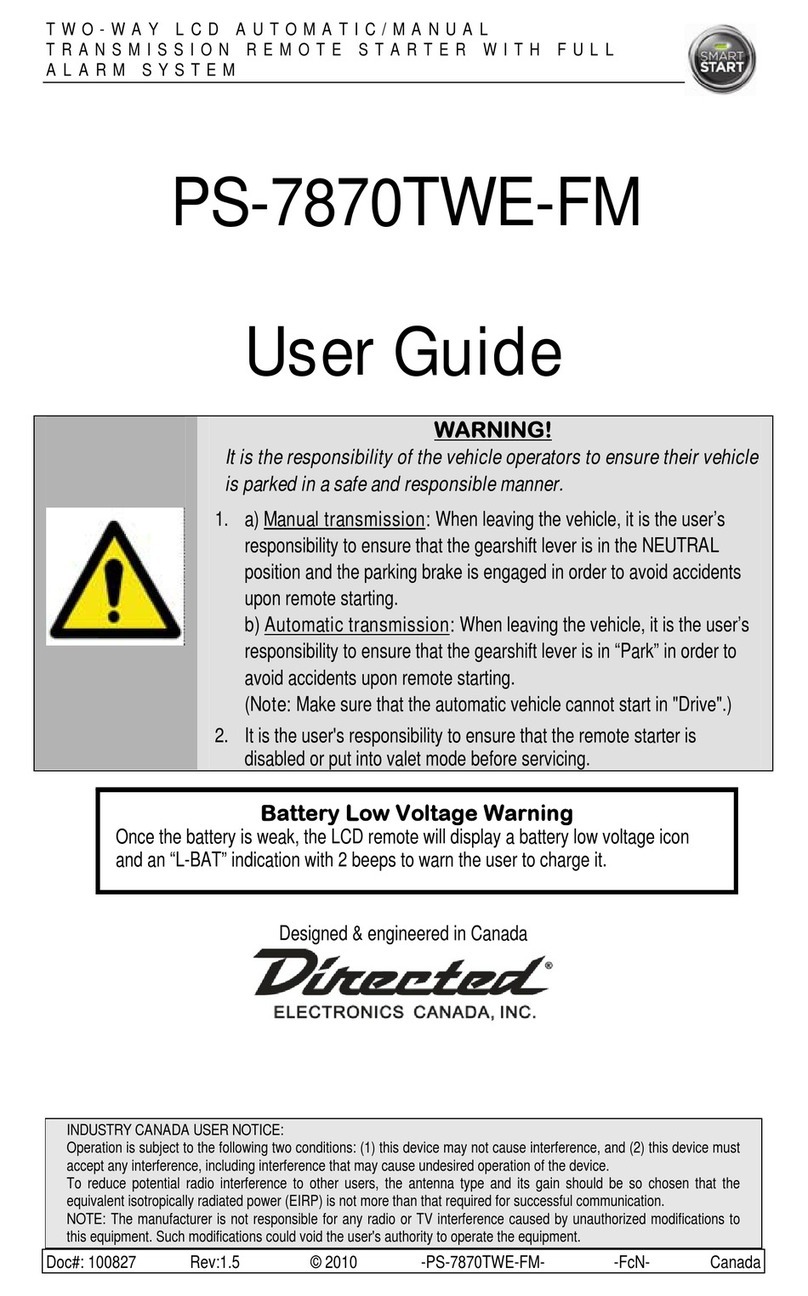 Directed Electronics PS-7870TWE-FM User manual