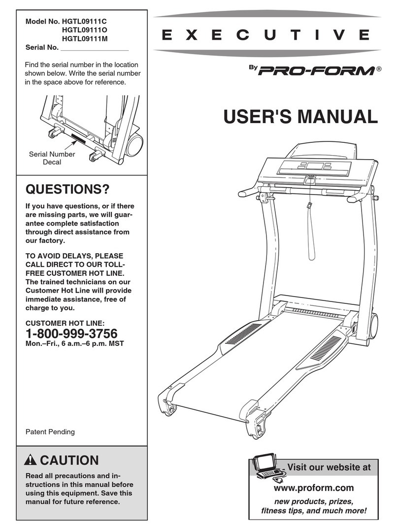 Pro-Form Executive HGTL09111C User manual