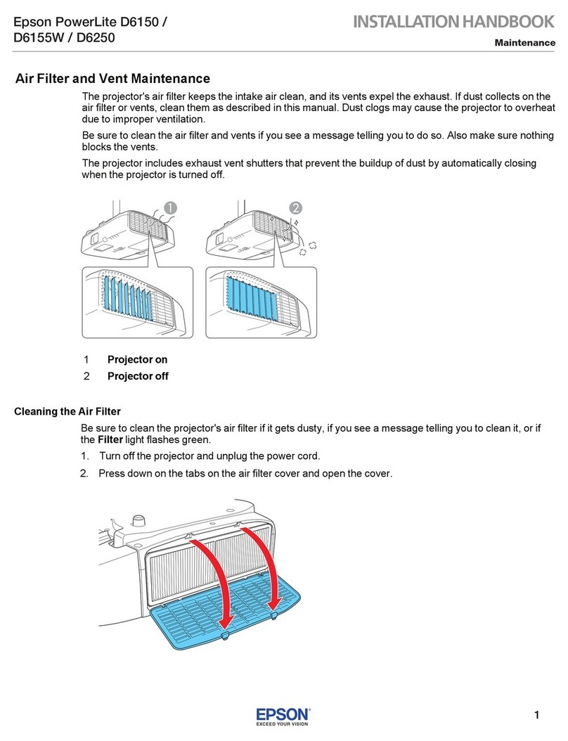 Epson PowerLite D6150 Operating manual