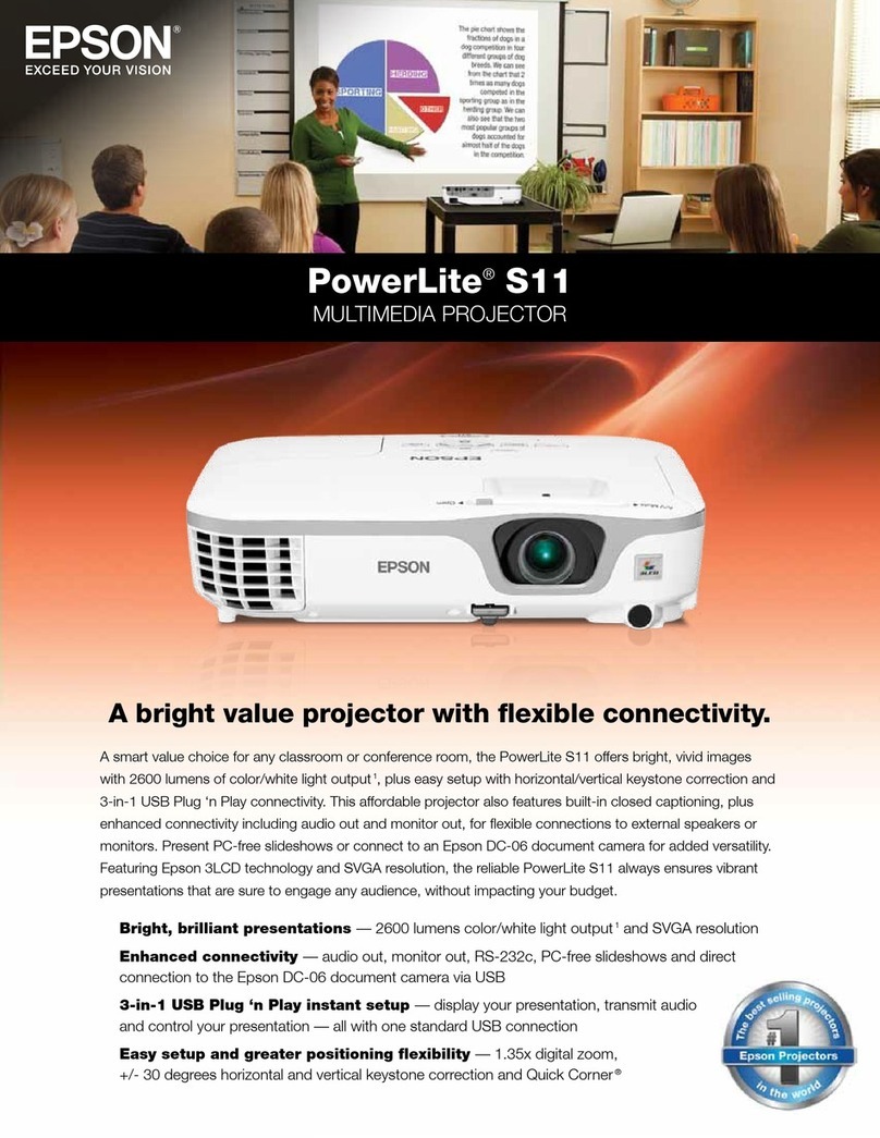 Epson PowerLite S11 User manual Epson PowerLite S11 User manual