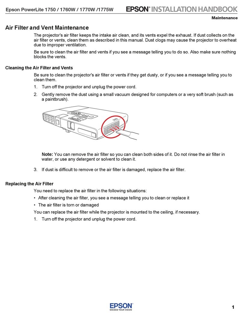 Epson PowerLite 1750 Operating manual Epson PowerLite 1750 Operating manual