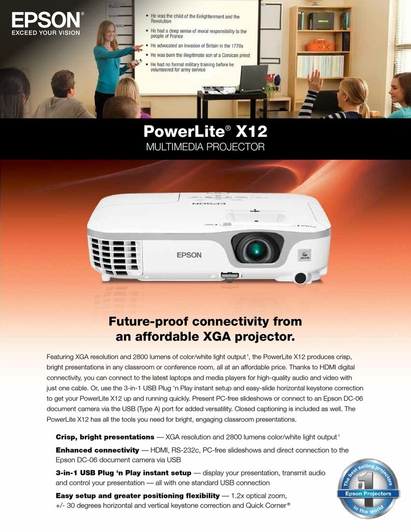 Epson PowerLite X12 User manual