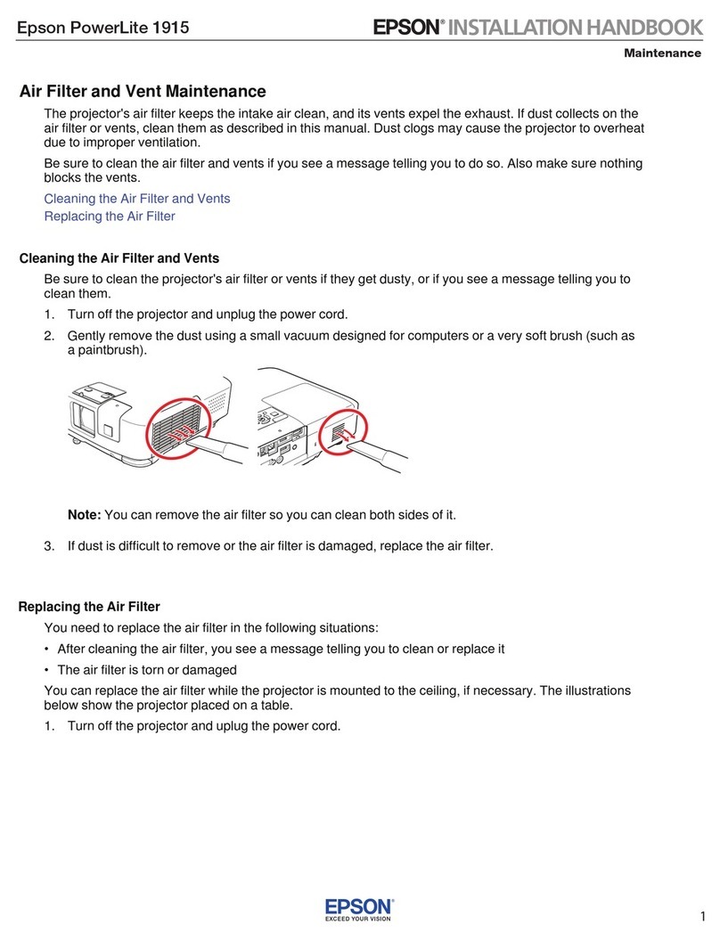 Epson PowerLite 1915 Operating manual
