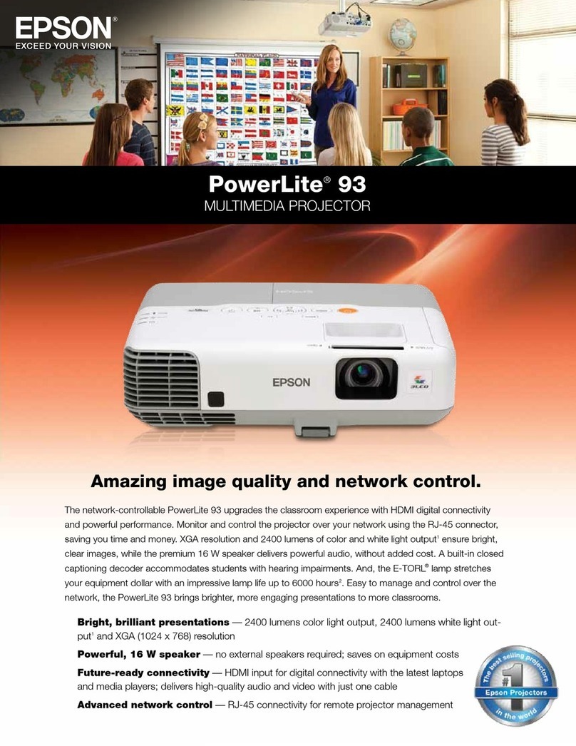 Epson PowerLite 93 User manual