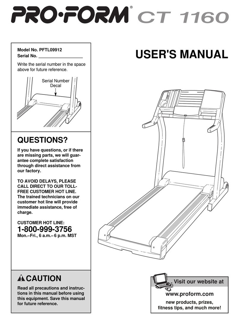 Pro-Form PFTL09912 User manual