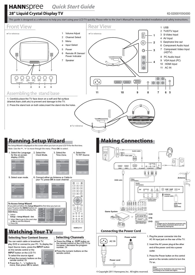 HANNspree 15" Liquid Crystal Display Television User manual