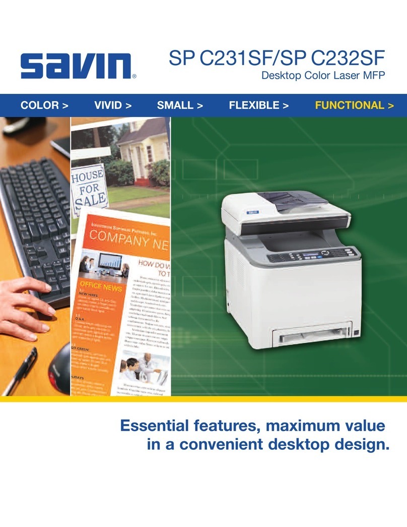 Savin SP C231SF User manual