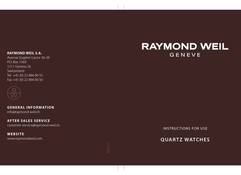 Raymond Weil ZGU 717 User manual