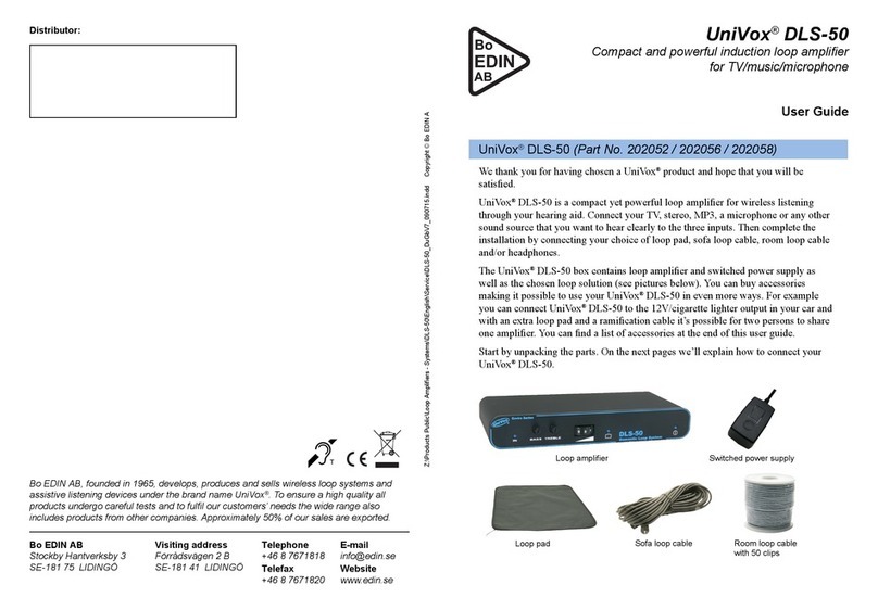 Bo EDIN AB UniVox DLS-50 user guide