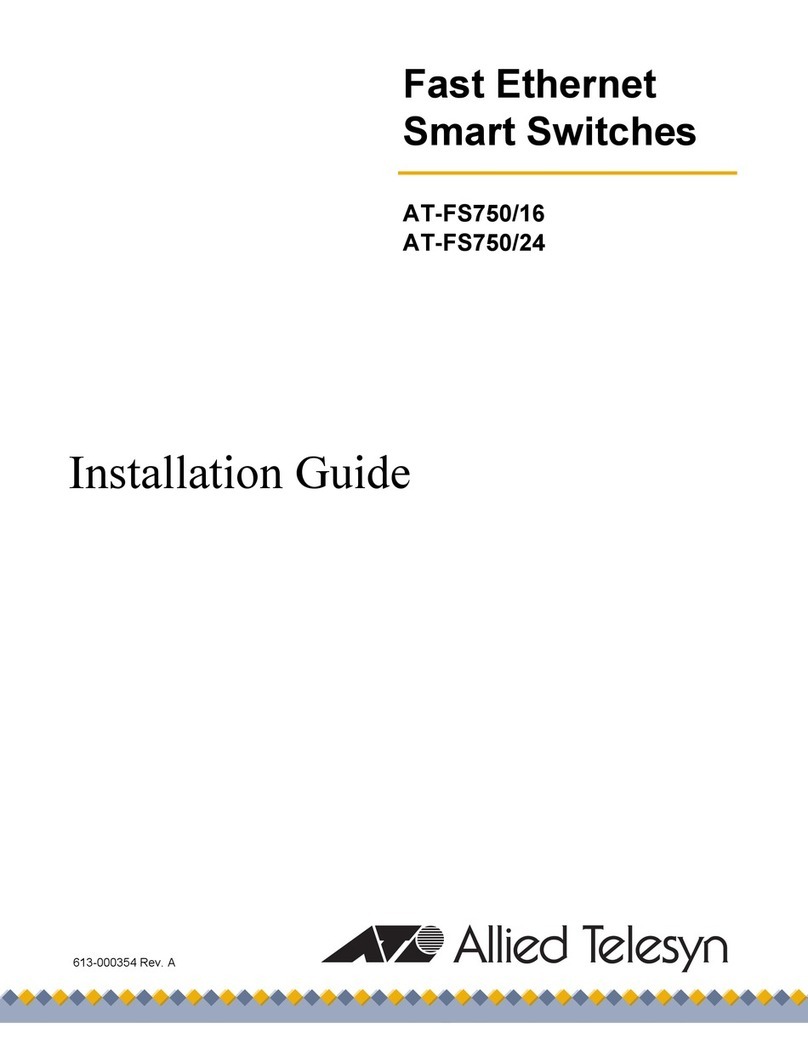 Allied Telesis WebSmart AT-FS750/16 installation guide