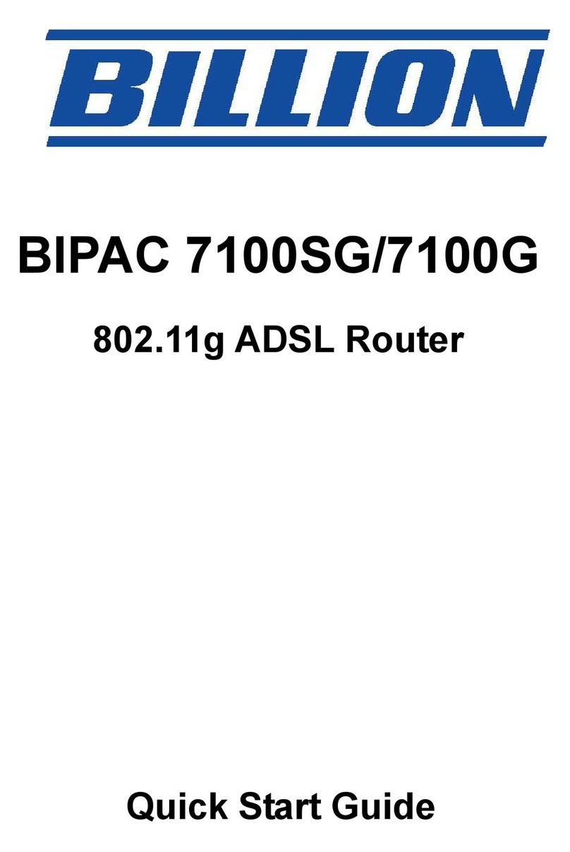 Billion BiPAC 7100SG quick start guide