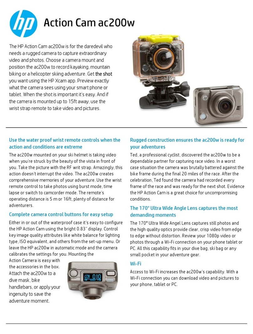 HP Action Cam ac200w datasheet
