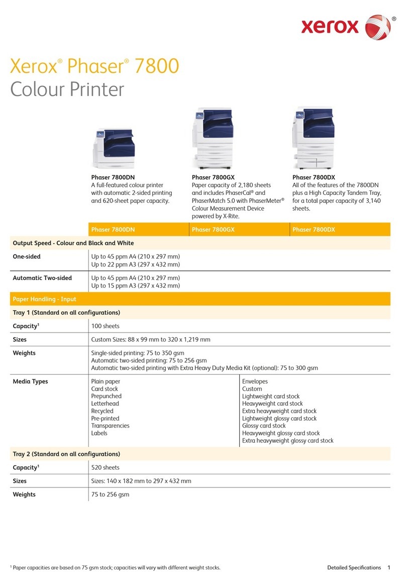 Xerox Phaser 7800DN User manual