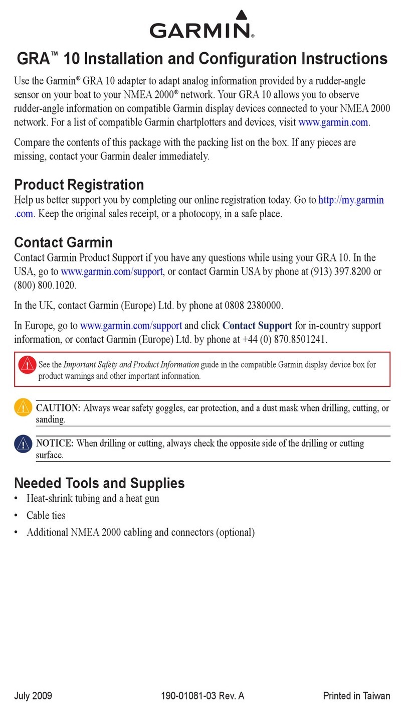 Garmin GRA 10 Installation and configuration instructions Garmin GRA 10 Installation and configuration instructions
