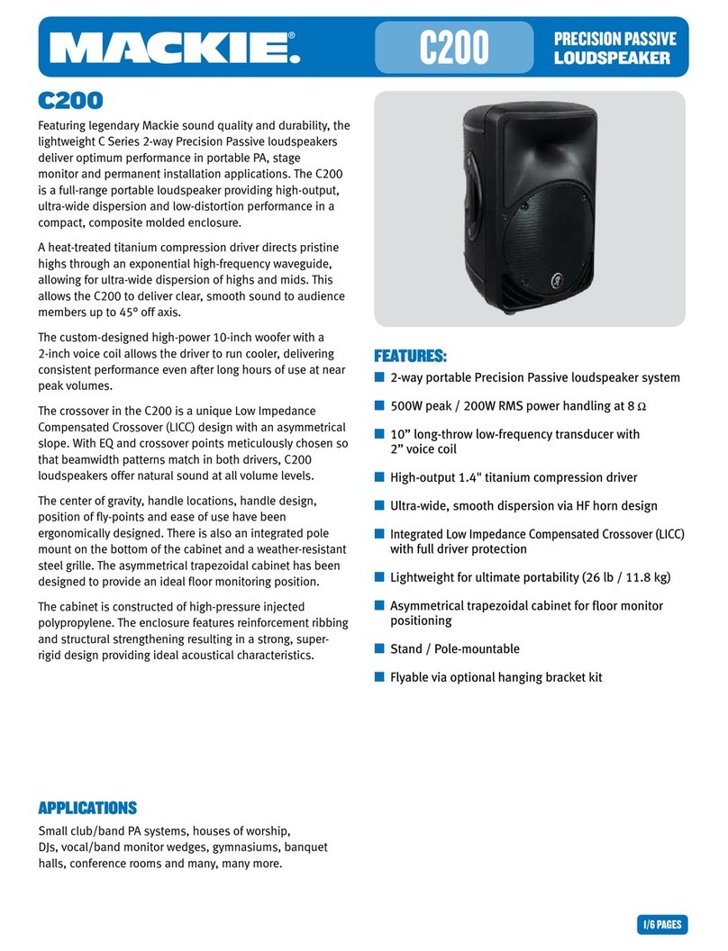 Mackie C200 User manual