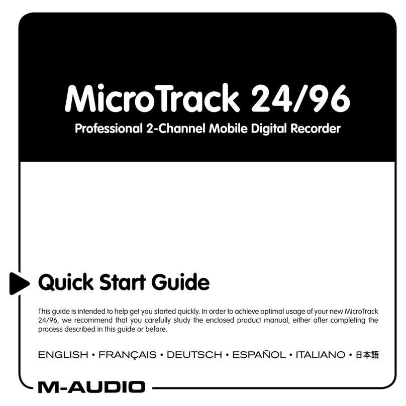 M-Audio MicroTrack 24/96 quick start guide