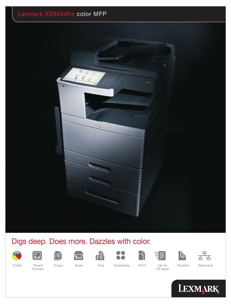Lexmark XS955dhe Installation guide