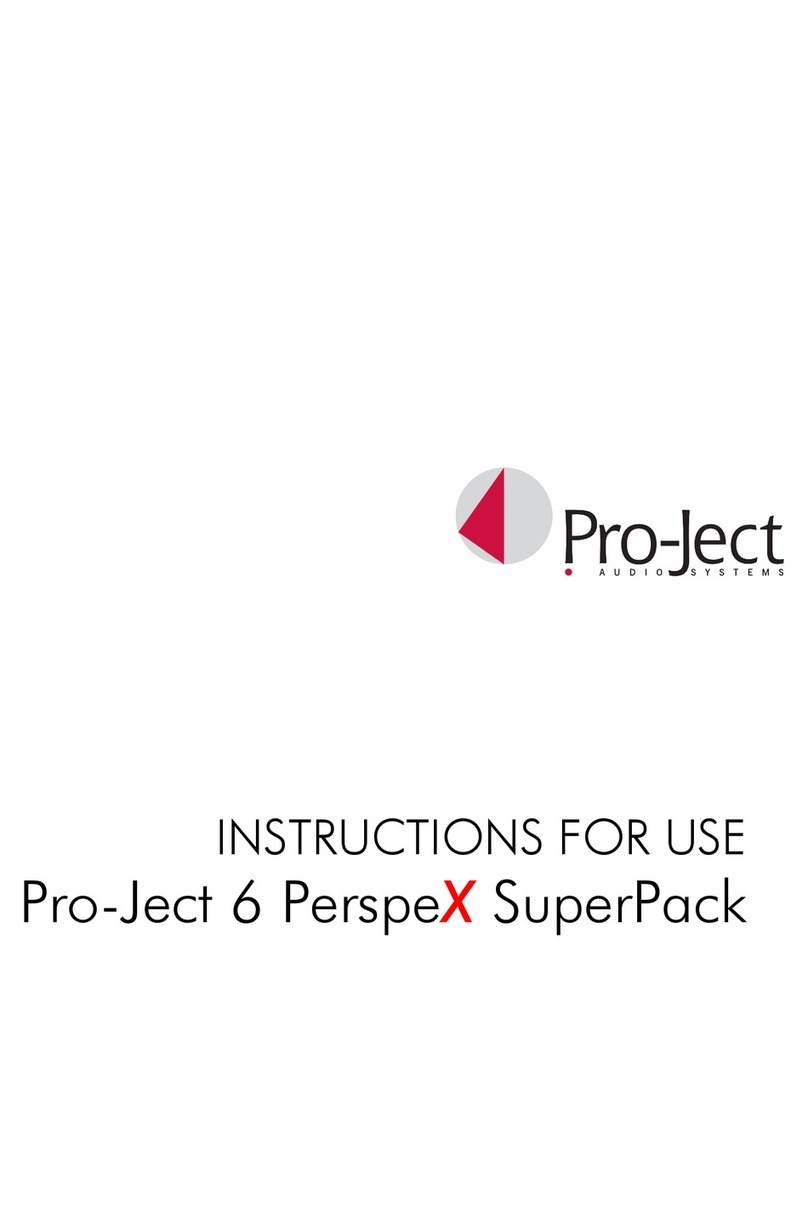 Pro-Ject Audio Systems Pro-Ject 6 PerspeX SuperPack Instructions for use