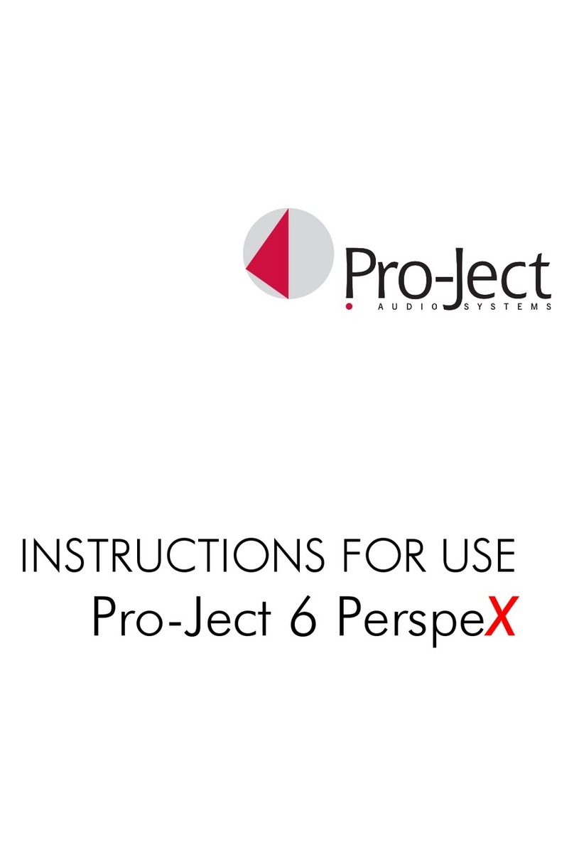 Pro-Ject Audio Systems Pro-Ject 6 PerspeX Instructions for use Pro-Ject Audio Systems Pro-Ject 6 PerspeX Instructions for use