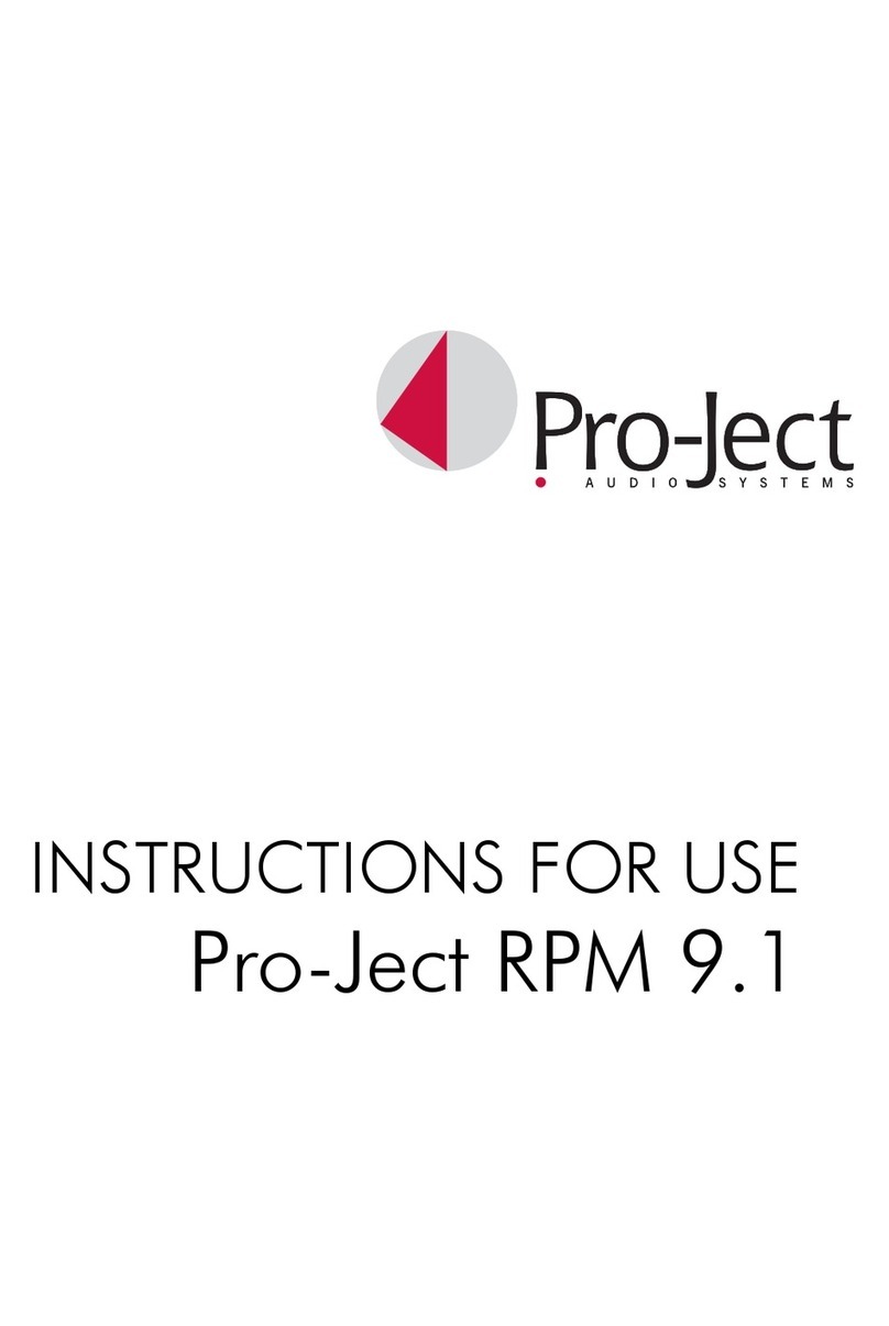 Pro-Ject Audio Systems Pro-Ject RPM 9.1 User manual