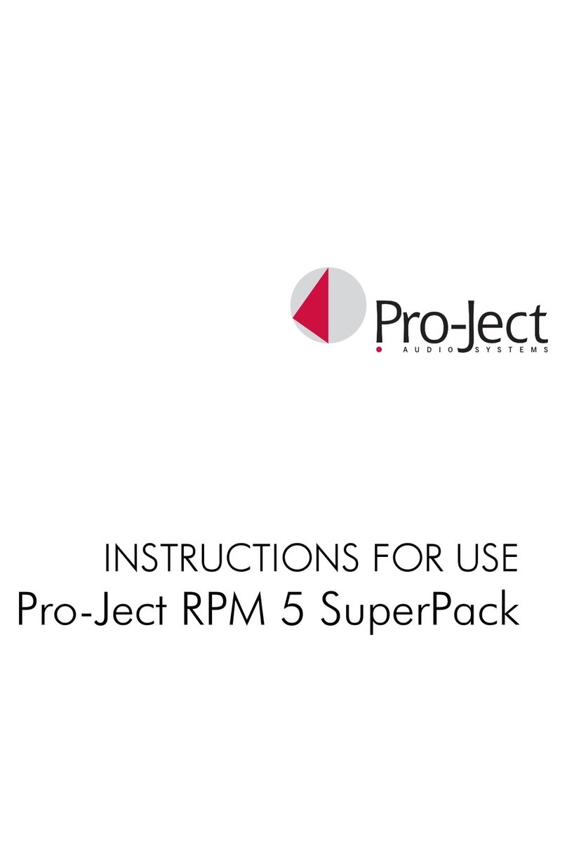 Pro-Ject Audio Systems Pro-Ject RPM 5 SuperPack Instructions for use