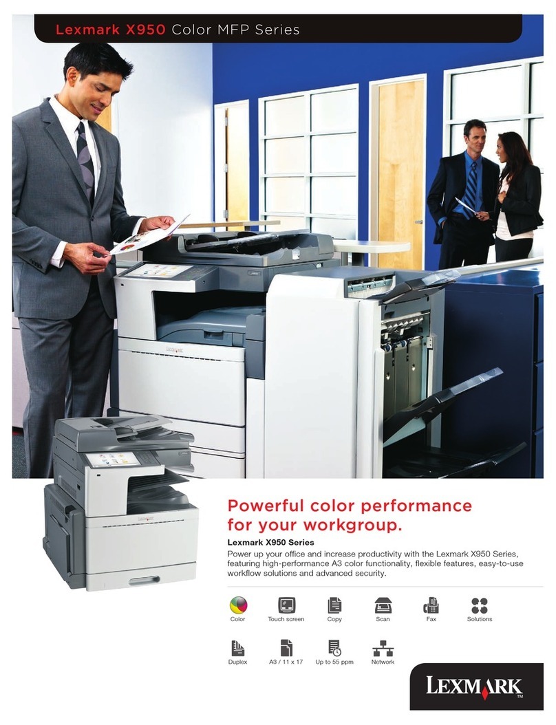 Lexmark X950 Series User manual Lexmark X950 Series User manual